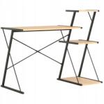 vidaXL Íróasztal könyvespolccal, fekete-tölgy, 116 x 50 x 93 cm (20289)