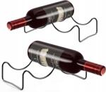  Kiváló minőségű fém bortartó állvány 4 palackhoz 2 db Fekete (B0CW1CY61M)