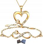 Mennica Świdnicka Arany Karkötő és Nyaklánc szett Szívvel Ezüst 925 Évfordulóra