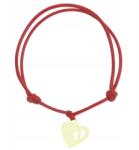  Aranyozott Zsinóros Karkötő Szív Láb Zsinór EZÜST925 Gravírozás