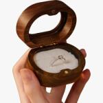  Fából Készült Esküvői Gyűrű Doboz Esküvői Gyűrű Rusztikus Boho (DREWNIANE PUDEŁKO NA OBRĄCZKI ŚLUBNE)