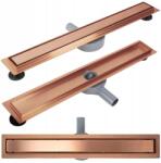 Rea Lineáris lefolyó 70 cm Neox Pro Alacsony Forgatható Csiszolt Acél Réz (REA-G4801)