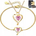 Mennica Świdnicka Arany Ékszer szett Ezüst 925 Aranyozott Karkötő Nyaklánc Gravírozás