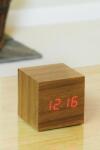 Gingko Design ceas de masă Cube Click Clock culoarea maro 99KK-ZEU01N_88X (GK08R4)