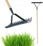 Kadax Aerator Kézi Areator Talajlazító Kétoldalas Fű Levegőztetéséhez (K2584)