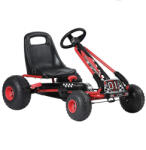  Pedálos gyerek gokart, piros, 3 éves kortól, 30 kg teherbírással és 2 fokozatú váltóval (HOP1001736-2)