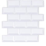 GRACE Csempematrica, 3D Öntapadós falpanel, Fehér csempe, 30x30 cm (TP02807)