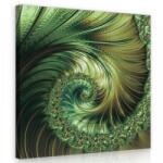Consalnet Zöld spirál, vászonkép 80x80 cm méretben (C5-11720O2)
