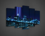 Consalnet Vászonkép 5 darabos, Brookly Bridge 100x60 cm méretben (C5-179S17)