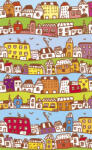 Dimex HOUSES IN TOWN fotótapéta, poszter, vlies alapanyag, 150x250 cm (MS-2-0345)