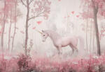 Consalnet Egyszarvú a rózsaszín erdőben poszter, fotótapéta, Vlies (100 x 75 cm) (C1-15595VX2)
