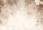 Consalnet Bézs pálmalevelek és virágok poszter, fotótapéta, Vlies (150 x 105 cm) (C1-15392VX3)