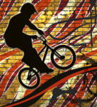 Dimex BICYCLE RED fotótapéta, poszter, vlies alapanyag, 225x250 cm (MS-3-0327)