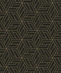 Grandeco Fekete-arany geometriai mintás tapéta (Omura A67302) (A67302)