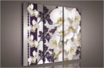 Consalnet Orchidea minta, 3 darabos vászonkép, 90x80 cm méretben (C5-832S6)