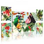 Consalnet Vászonkép, 5 darabos Trópusi minta variálható elrendezésben (C5-11126S14)