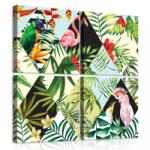 Consalnet Vászonkép 4 darabos, Trópusi Minta 50x50 cm méretben (C5-11115S20)