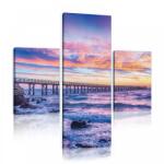 Consalnet Vászonkép 3 darabos, Tengerpart és móló 130x80 cm méretben (C5-10514S16)