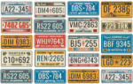 Dimex Vlies Fotótapéta - Retro Car Plate Numbers - 375x250 cm (MS-5-2126)