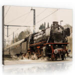 Consalnet Vászonkép, Gőzmozdony szerelvénnyel 80x60 cm méretben (C5-11388O6)