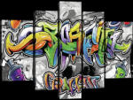 Consalnet Vászonkép, 5 darabos, Graffiti 170x100 cm méretben (C5-20198S4A)