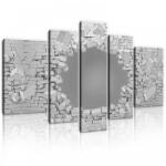 Consalnet Vászonkép, 5 darabos, Kitörő téglafal 170x100 cm méretben (C5-20148S4A)