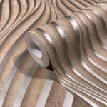 Marburg Barna hullám mintás tapéta (City Glow 34262) (34262)