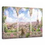 Consalnet Erkélyről kilátás Párizsra, vászonkép, 70x50 cm méretben (C5-11417O7)