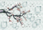 Sverus Fotótapéta 3d Ender Flower and Tree Branch, 400 x 260 cm (SV-155804122WM-400X260CM)