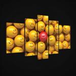 Consalnet Vászonkép, 5 darabos, Smileyk 170x100 cm méretben (C5-2674S4A)