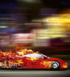 Dimex SPEEDING CAR fotótapéta, poszter, vlies alapanyag, 225x250 cm (MS-3-0309)