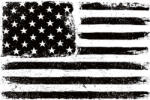 Dimex Vlies Fotótapéta - American Flag in Black and White - 375x250 cm (MS-5-1496)