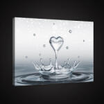 Consalnet Vászonkép, Szív alakú vízcsepp, 100x75 cm méretben (C5-2527O1)