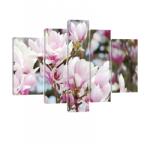 Consalnet Vászonkép, 5 darabos, Magnóliák 170x100 cm méretben (C5-20001S4A)