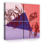 Consalnet Vászonkép 4 darabos, Rózsák 50x50 cm méretben (C5-14064S20)