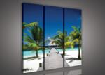 Consalnet Tenger pálmafákkal, 3 darabos vászonkép, 90x80 cm méretben (C5-20048S6)