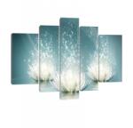 Consalnet Vászonkép, 5 darabos, Tavirózsák 170x100 cm méretben (C5-20016S4A)