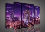 Consalnet Vászonkép, 5 darabos Éjszakai városkép 150x100 cm méretben (C5-506S12)