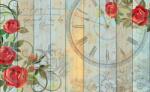 Consalnet Óra és rózsák poszter, fotótapéta (104 x 70, 5 cm) (C1-1791VEM)