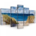 Consalnet Vászonkép, 5 darabos, Szárnyaló madár a tengerpart felett 170x100 cm méretben (C5-10026S4A)