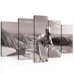 Consalnet Vászonkép 5 darabos, Ló a tengerparti mólón 100x60 cm méretben (C5-10229S17)