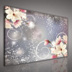 Consalnet Vászonkép, Magnólia szürke háttéren, 60x40 cm méretben (C5-2133O4)