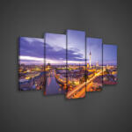 Consalnet Vászonkép 5 darabos, Berlin 100x60 cm méretben (C5-20084S17)