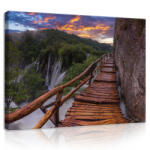 Consalnet Vászonkép, Híd a vízesések felett 80x60 cm méretben (C5-11765O6)