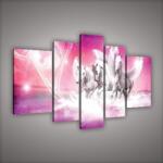 Consalnet Vászonkép, 5 darabos, Pegazusok 170x100 cm méretben (C5-1079S4A)