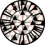 Consalnet Háromszögek az óra mögött vlies poszter, fotótapéta 10635VEZ1 /208x208 cm/ (10635-VEZ1)