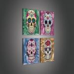 Consalnet Vászonkép 4 darabos, Koponya 50x50 cm méretben (C5-2022S20)