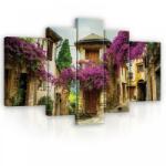 Consalnet Vászonkép, 5 darabos, Mediterrán utcakép 170x100 cm méretben (C5-11755S4A)