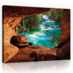 Consalnet Vászonkép, Barlangból, kilátás az erdei patakra 80x60 cm méretben (C5-10255O6)