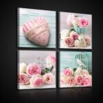 Consalnet Vászonkép 4 darabos, Rózsa 50x50 cm méretben (C5-2573S20)